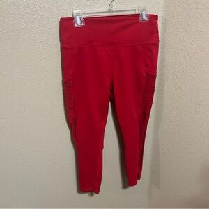 Fabletics Red Powerhold Leggings